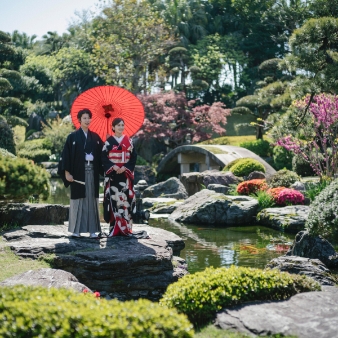 奄美の里サウスヴィラガーデン:春婚まだ間に合う！前撮り・衣装4着・人力車込の「安心見積り・完成版」。人数に合わせ予算提案します！