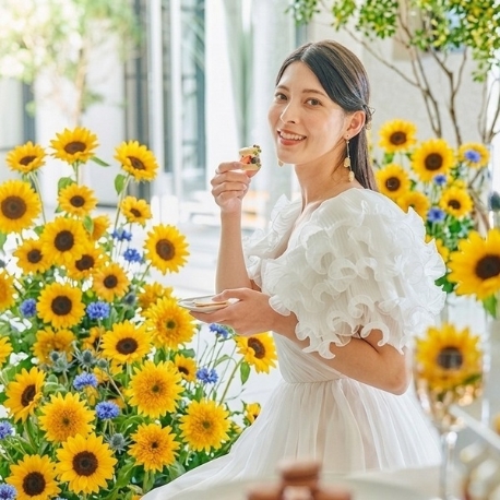 ヴェルジェくらしき：【4月限定】＼ひまわりコーデ／プレゼント＆花嫁体験×豪華試食