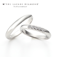 シンプル王道の結婚指輪ダイヤモンドの専門ブランドならでは輝きを堪能できるデザイン