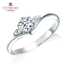 ＴＡＫＥＵＣＨＩ　ＢＲＩＤＡＬ:ティアラのようなV字タイプの珍しい目を惹くデザインの婚約指輪