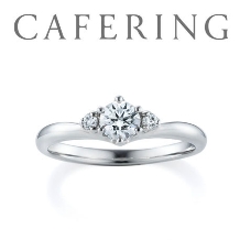 人気の3石タイプの婚約指輪メレダイヤモンドの色味の変更も可能