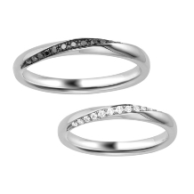 ＴＡＫＥＵＣＨＩ　ＢＲＩＤＡＬ:【Ponte Vecchio】ブラックダイヤモンドのシックで洗練された結婚指輪