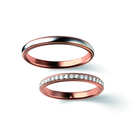 TAKEUCHI BRIDAL:【Ponte Vecchio】ミル打ちが繊細に縁取るクラシカルな結婚指輪