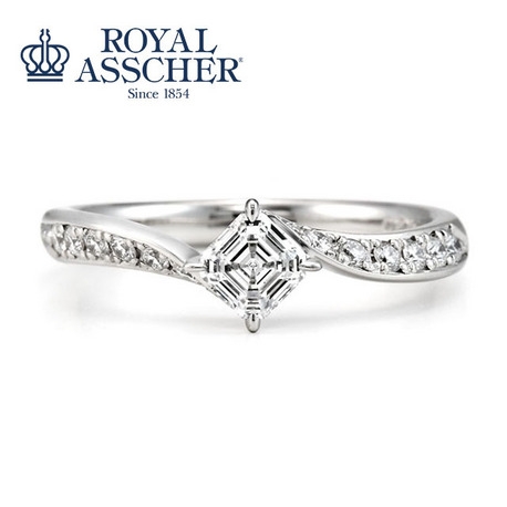 ＴＡＫＥＵＣＨＩ　ＢＲＩＤＡＬ:【ロイヤル・アッシャー】限定ダイヤモンドを使用した特別なデザインの婚約指輪