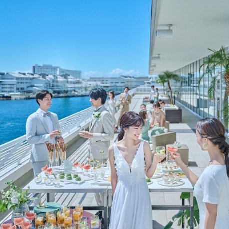 神戸メリケンパークオリエンタルホテル：＜花嫁体験*宿泊券&ドレス優待＞ブランドドレス試着×絶景体験