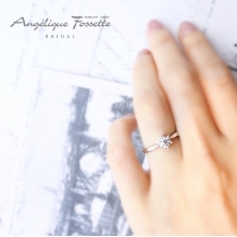 アンジェリック　フォセッテ　ブライダル:爪のひとつがハートの形に！着けているだけで幸せな気分になるエンゲージリング♪