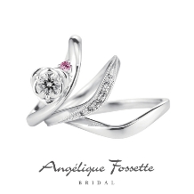 アンジェリック　フォセッテ　ブライダル:“真実の愛”という花言葉が込められたバラモチーフの愛されエンゲージリング！