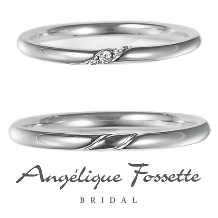 アンジェリック　フォセッテ　ブライダル_【王道シンプルな結婚指輪】リング側面からもダイヤが見えるよう細部まで拘られている