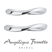 アンジェリック　フォセッテ　ブライダル:【ペア税込11万円】Pt950ハード使用のシンプルなウェーブの結婚指輪