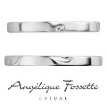 アンジェリック　フォセッテ　ブライダル:二本の指輪を合わせた時にハートが浮かび上がるロマンチックなマリッジリング！