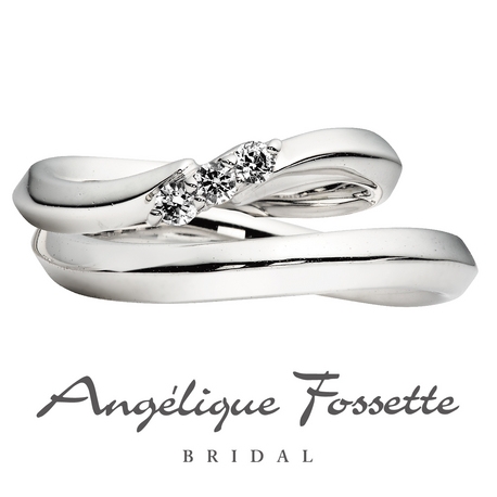 アンジェリック　フォセッテ　ブライダル:ふたりの元へ幸せを運ぶ緩やかな流れを美しい曲線で表現した、重厚感ある結婚指輪！