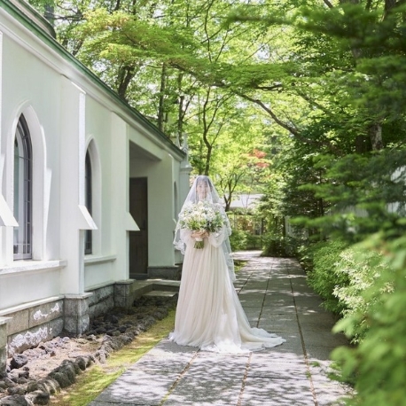 旧軽井沢礼拝堂 旧軽井沢ホテル音羽ノ森：＼軽井沢リゾートW／上質な美空間＆感動挙式＊森のスイーツ試食