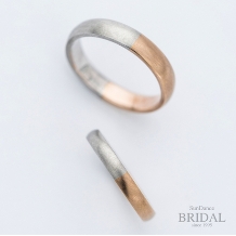 SUNDANCE　BRIDAL:【オーダーメイド結婚指輪】２色の素材を組み合わせたマット仕上げ-awaseru-
