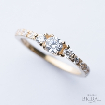 SUNDANCE　BRIDAL:【オーダーメイド婚約指輪】エレガントと繊細さを持つゴールドのエンゲージ