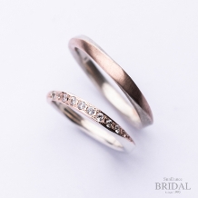 SUNDANCE　BRIDAL:【オーダーメイド結婚指輪】シャンパンゴールドとピンクゴールドのツイストマリッジ