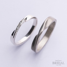 SUNDANCE　BRIDAL:【オーダーメイド結婚指輪】ブラックゴールドとホワイトゴールドのハーモニー