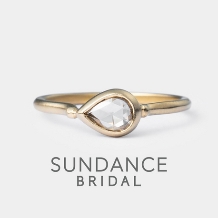 SUNDANCE　BRIDAL:【オーダーメイド婚約指輪】ペアシェイプのブラウンローズカットダイヤモンド