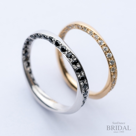 SUNDANCE　BRIDAL:【オーダーメイド結婚指輪】細みながら美しいラインのエタニティーリング