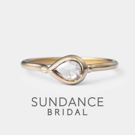 SUNDANCE　BRIDAL:【オーダーメイド婚約指輪】ペアシェイプのブラウンローズカットダイヤモンド