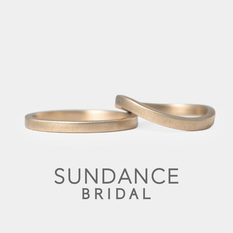 SUNDANCE　BRIDAL:【オーダーメイド結婚指輪】ブラウンゴールドのシンプルマリッジリング