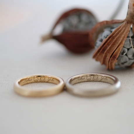 手作り 自筆イラストを木製ケースとリング内側に 愛情感じる手作り結婚指輪 ｓａｌｏｎ ｄｅ ｌｅ ｃｉｅｌ ブライダルリング専門店 サロン ド ルシェル ゼクシィ