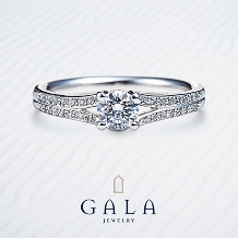 【GALA】互いに手と手を取り合うかのように、ダイヤを支えたゴージャスデザイン＊