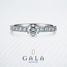 【GALA】正統派の6本爪、アームにもダイヤ散りばめた華やかなデザイン