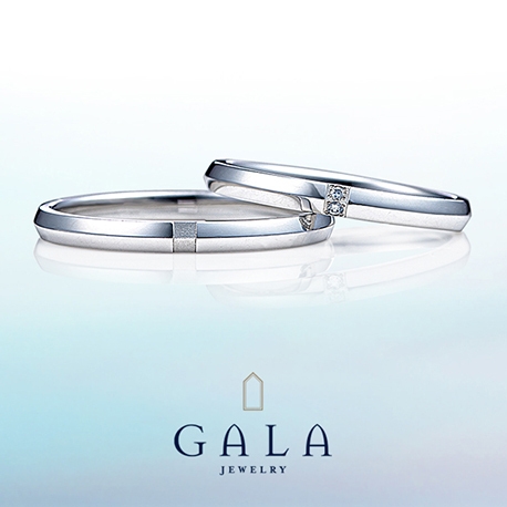 Gala 中央のエッジラインが引き立つシンプル カジュアルなマリッジリング ｇａｌａ ｊｅｗｅｌｒｙ ゼクシィ