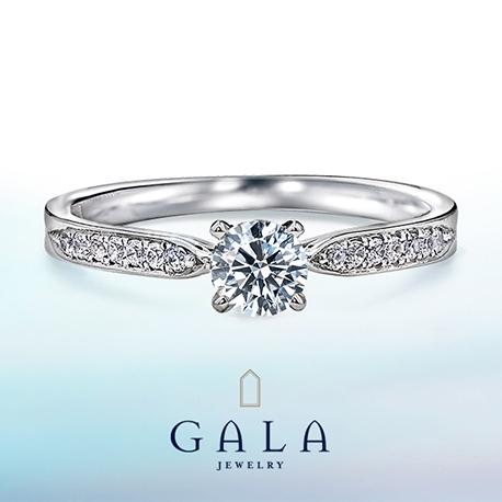 Gala 贅沢にメレダイヤをあしらった 高級感漂う婚約指輪 ｇａｌａ ｊｅｗｅｌｒｙ ゼクシィ