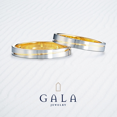 ＧＡＬＡ　ＪＥＷＥＬＲＹ:【GALA】シンプルさに内側のイエローゴールドが映えるマリッジリング☆