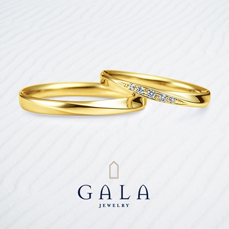 ＧＡＬＡ　ＪＥＷＥＬＲＹ:【GALA】シンプルなフォルムでありながらイエローゴールドが華やかなリング