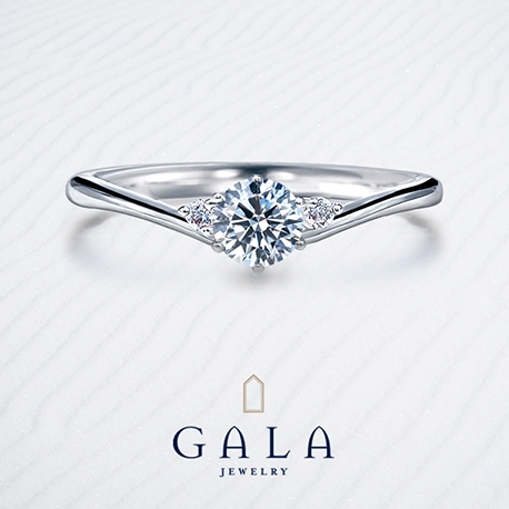 ＧＡＬＡ　ＪＥＷＥＬＲＹ:【GALA】華奢なアームがダイヤを引き立てる！V字ラインで指長効果も＊