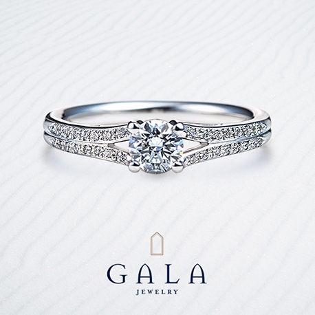 ＧＡＬＡ　ＪＥＷＥＬＲＹ:【GALA】互いに手と手を取り合うかのように、ダイヤを支えたゴージャスデザイン＊