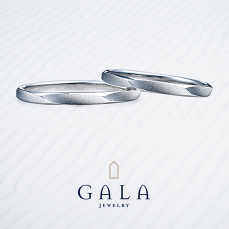 ＧＡＬＡ　ＪＥＷＥＬＲＹ:【GALA】カット面のある細身リングにマット加工を施したスタイリッシュデザイン★