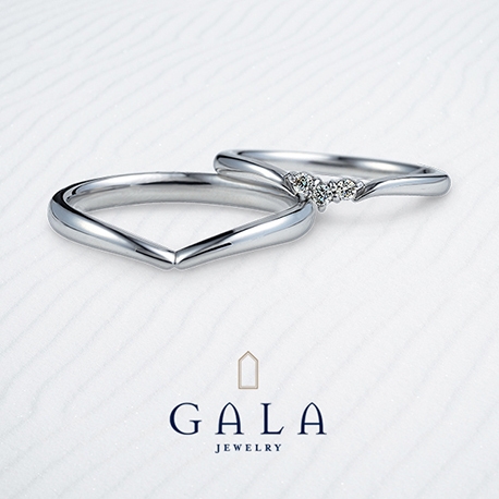ＧＡＬＡ　ＪＥＷＥＬＲＹ:【GALA】ハートのようにセッティングされたダイヤがキュートなデザイン♪