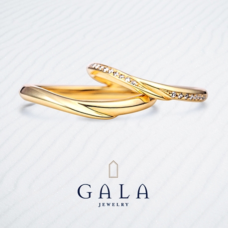 ＧＡＬＡ　ＪＥＷＥＬＲＹ:【GALA】V字ニュアンスが指なじみ◎輝くゴールドとダイヤの相乗効果も楽しんで♪