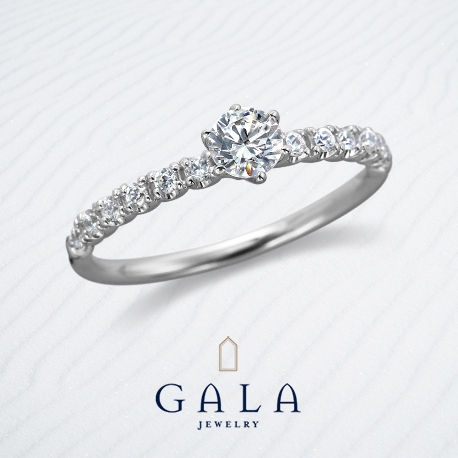 ＧＡＬＡ　ＪＥＷＥＬＲＹ:【GALA】華奢なリングに、ダイヤモンドがしっかりと敷き詰められ華やかなデザイン
