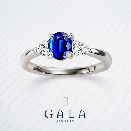 ＧＡＬＡ　ＪＥＷＥＬＲＹ:【GALA】誠実さを象徴する深い青のサファイアリング。上品な美しさを手元に