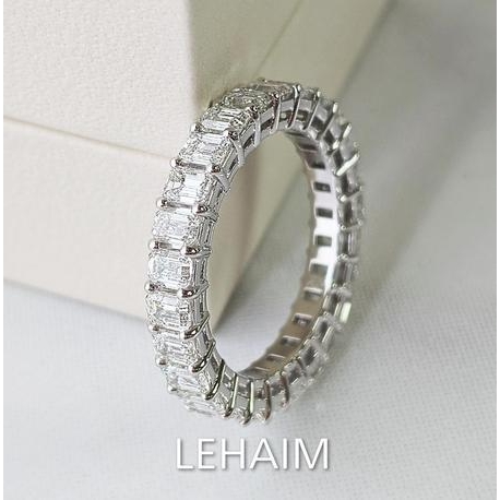 LEHAIM(レハイム):【レハイム】 エメラルドカットのフルエタニティリング