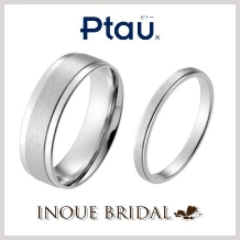 ＩＮＯＵＥ　ＢＲＩＤＡＬ（イノウエ）:【太目幅で指細見えリング】（Ptau～ピトー）シンプル・イズ・ベスト！