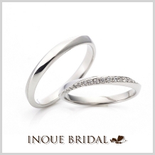 ＩＮＯＵＥ　ＢＲＩＤＡＬ（イノウエ）:婚約指輪との重ね付けが可愛い！ゆるやかにデザインされたダイヤのセッティングも☆
