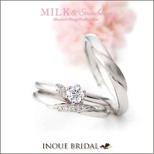 INOUE BRIDAL(イノウエ):キュートなピンクダイヤがいつ見ても可愛いを演出するミルク&ストロベリーのリング