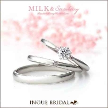 INOUE BRIDAL(イノウエ):【シンプルな一粒ダイヤ】ピンクダイヤがいつ見ても可愛いを演出