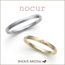 INOUE BRIDAL(イノウエ):【新作!ペアで10万円台】ノクルは飽きのこないシンプルな定番デザイン☆゜。