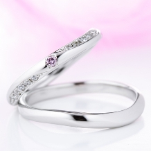 ＩＮＯＵＥ　ＢＲＩＤＡＬ（イノウエ）:【ピンクダイヤモンドがやさしく輝く】細身デザインのリング♪♪