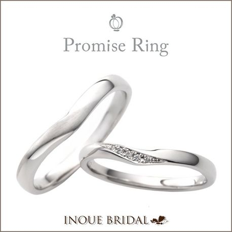 INOUE BRIDAL(イノウエ):ゆるやかなカーブとシンプルな細身デザインで薬指を長く魅せてくれる注目リング☆