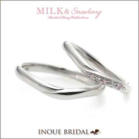 ＩＮＯＵＥ　ＢＲＩＤＡＬ（イノウエ）:【ピンクダイヤモンド＆プラチナ】マリッジリング☆重ね着けにおすすめ☆゜。