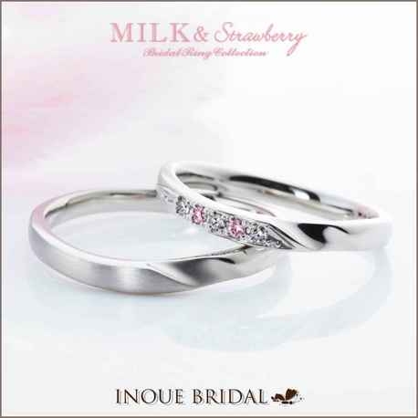 ＩＮＯＵＥ　ＢＲＩＤＡＬ（イノウエ）:【ミルク＆ストロベリー】ピンクが特徴のオトナ可愛いリング☆゜。