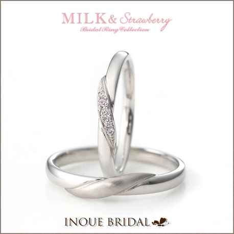INOUE BRIDAL(イノウエ):キュートなピンクダイヤがいつ見ても可愛いを演出するミルク&ストロベリーのリング