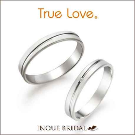 INOUE BRIDAL(イノウエ):【ペアで19万8000円】マットな質感のプラチナに一筋のラインがスタイリッシュ